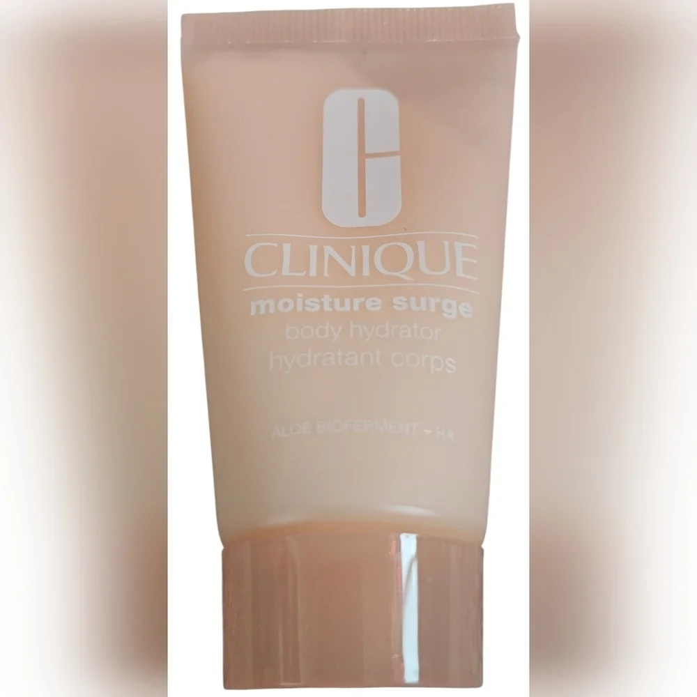 Clinique Floral Cosmetic Bag With Trial Size Moisture Surge And Lipstick. New